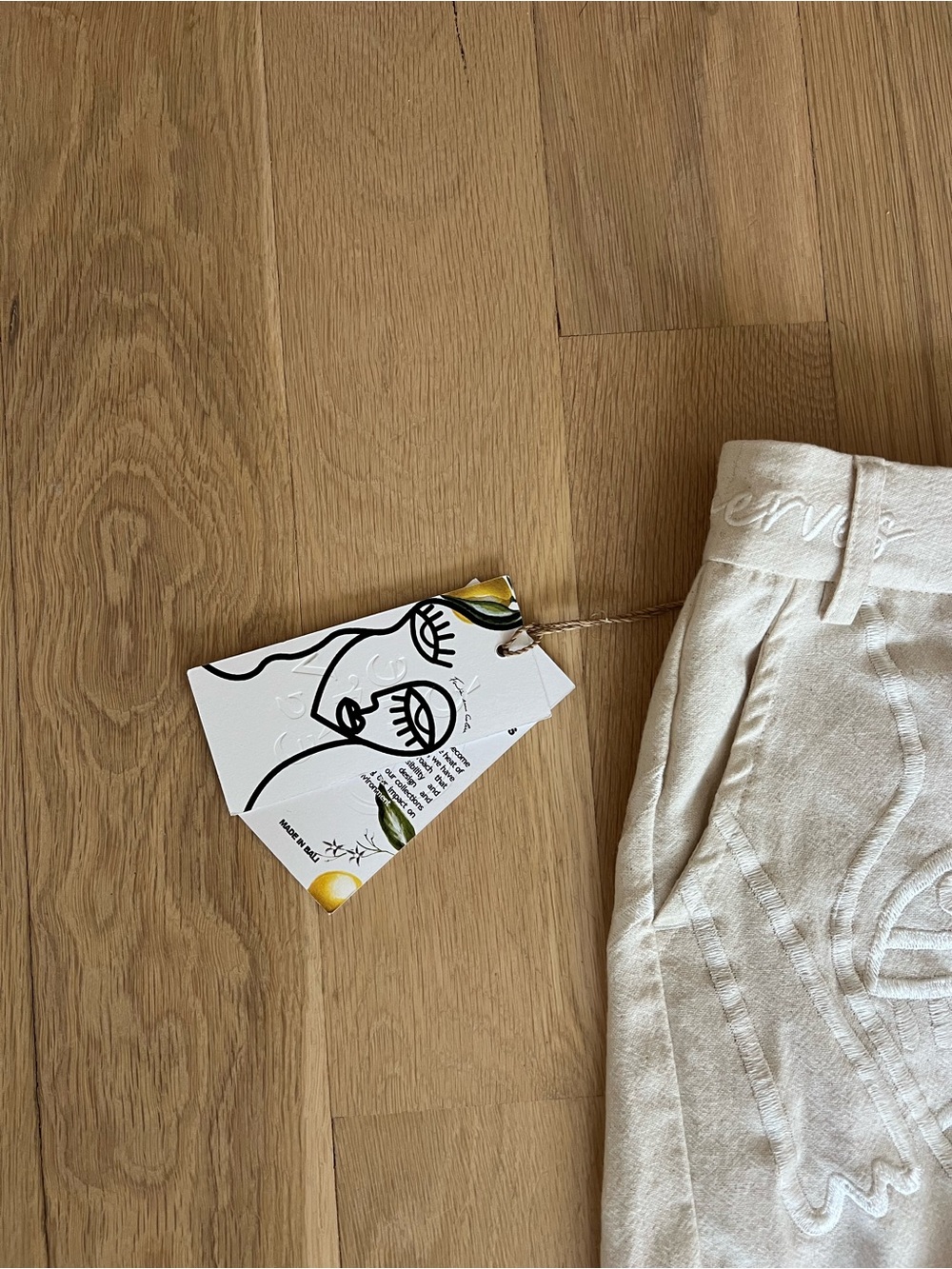 Off-White Straight Leg Designer Embroidered Pants - Picture 5 of 8